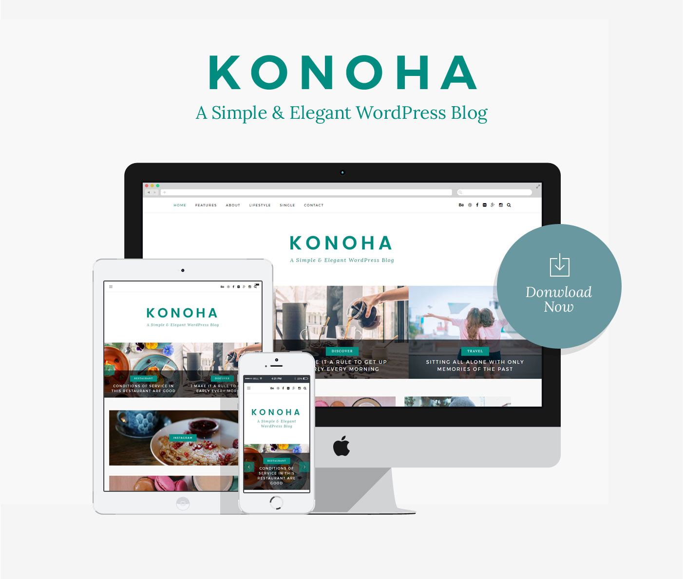 responsive Konoha - A Simple & Elegant WordPress Blog Theme Theme WordPress  